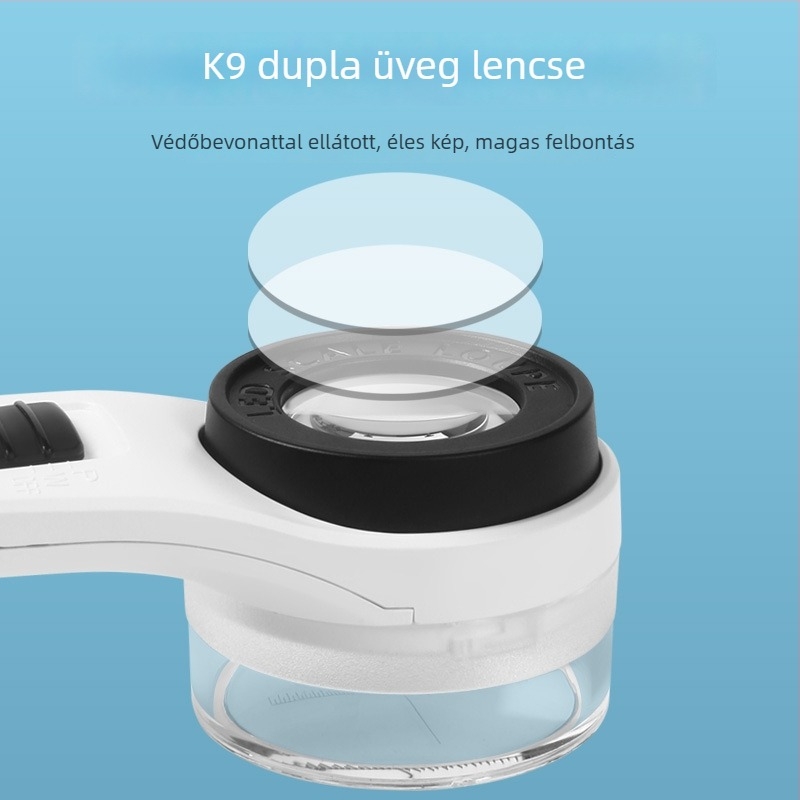 Sun Fire kézi nagyító, 10x nagyítás, K9 üveglencse, licencelt magánmárkák elérhetők