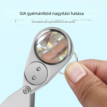 Sun Fire 40x Összecsukható nagyító K9 üveggel az ókori jade és érmék azonosítására