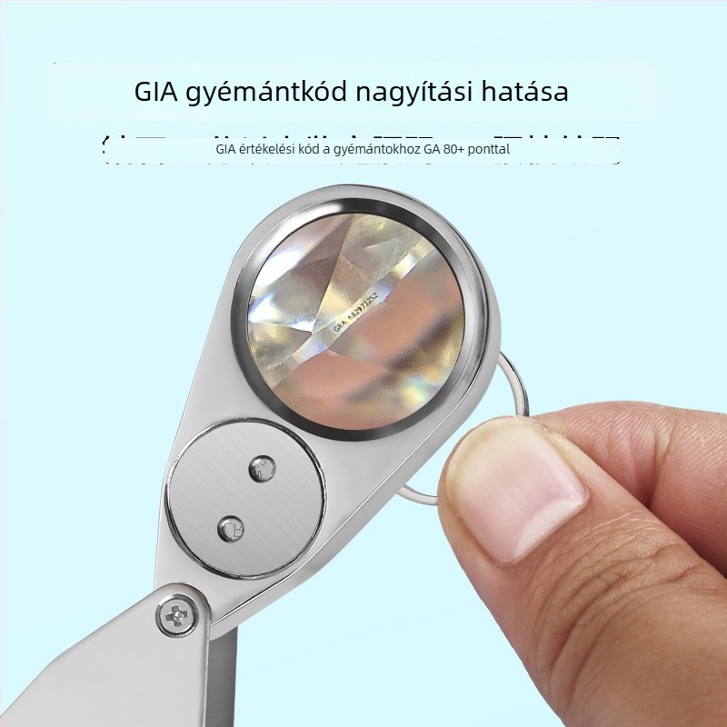 Sun Fire 40x Összecsukható nagyító K9 üveggel az ókori jade és érmék azonosítására