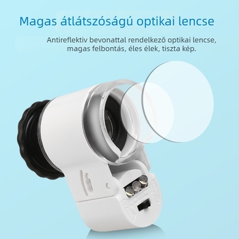 Sun Fire ékszer- és régiségek azonosítására szolgáló nagyító, 45x, telefonhoz rögzítve, modell 9882