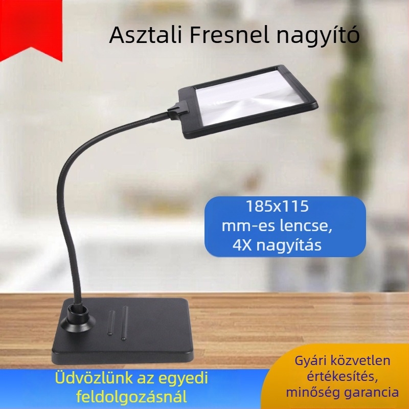 Telefon-tartó és Fresnel nagyító, asztali nagyító leválasztható kézi funkcióval, multifunkcionális, modell F8910T