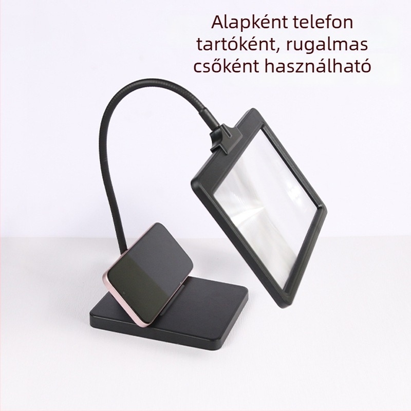 Telefon-tartó és Fresnel nagyító, asztali nagyító leválasztható kézi funkcióval, multifunkcionális, modell F8910T