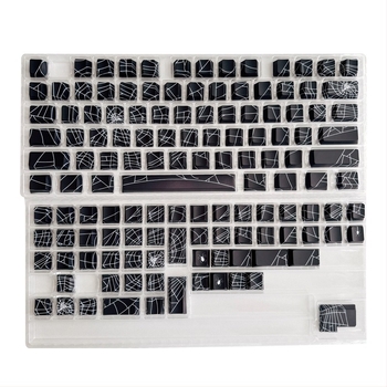 PBT gombkészlet mechanikus billentyűzethez, Cherry eredeti magasságú profil, oldalsó gravírozás, szublimációs nyomtatás, 130 gomb
