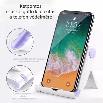 Asztali telefon-töltőállvány, vezeték nélküli töltéssel — műanyag kivitel, kreatív dizájn