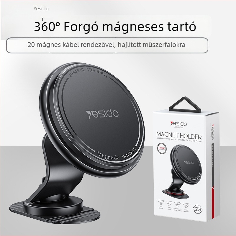 Yesido Autótelefon-tartó - Műanyag, Testreszabható, Licencelt magáncímke