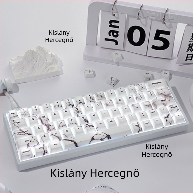 Márvány 3.0 Őszi táj billentyűsapka készlet, 130 sapka, PBT átlátszó, szublimáció + UV nyomtatás, dobozos csomagolás