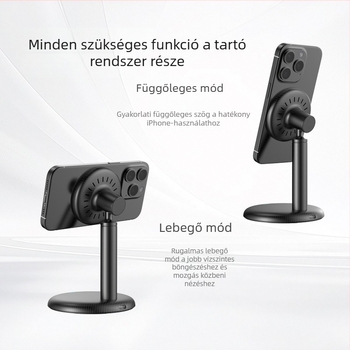 Asztali telefon-tartó mágneses vezeték nélküli töltéssel, PD 15W, 9V1.67A, modell KCV26