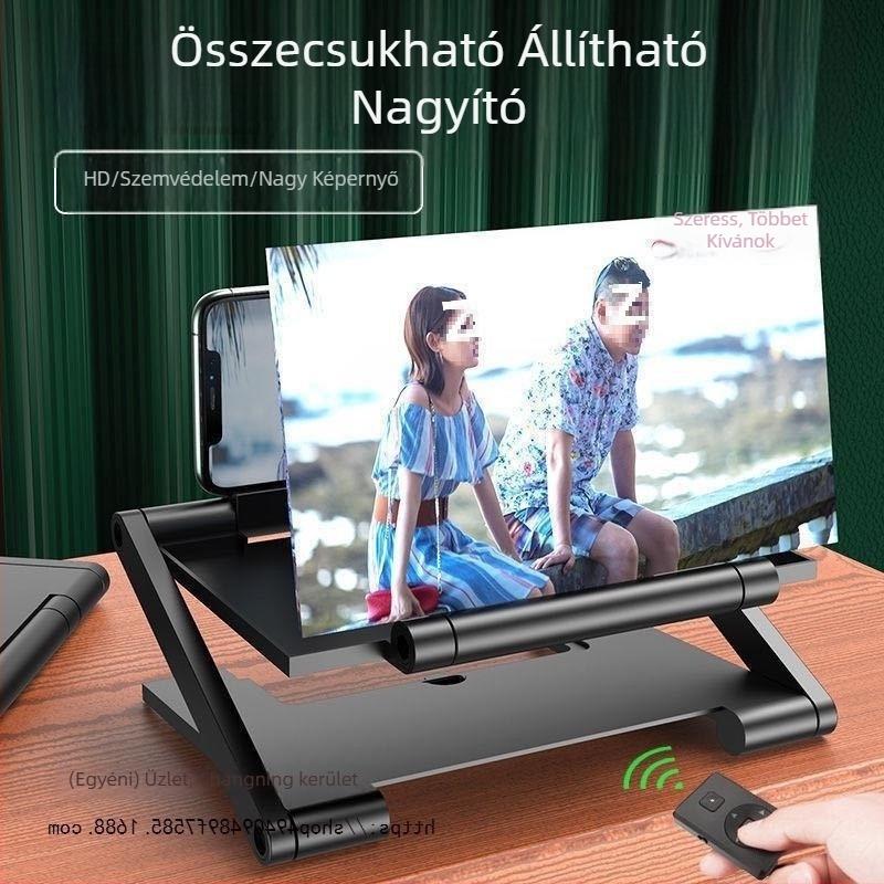 Összecsukható telefonképernyő-nagyító, klipszes, HD felbontás, modell Metabo