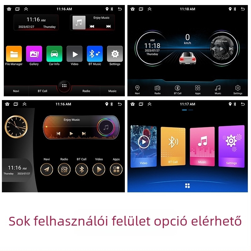 Android autóba szánt mindent-egyben GPS navigátor MP5, Bluetooth és hátsó kamera