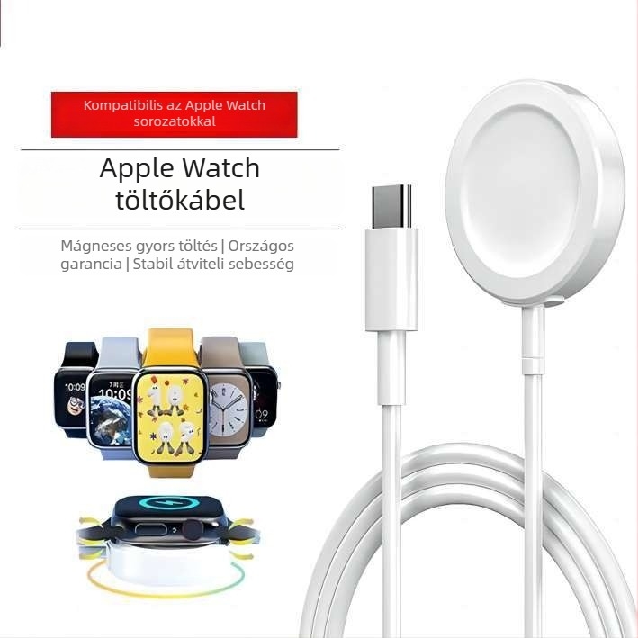 Apple iWatch vezeték nélküli mágneses töltőbázis USB interfésszel, QC2.0, 5W, 1A