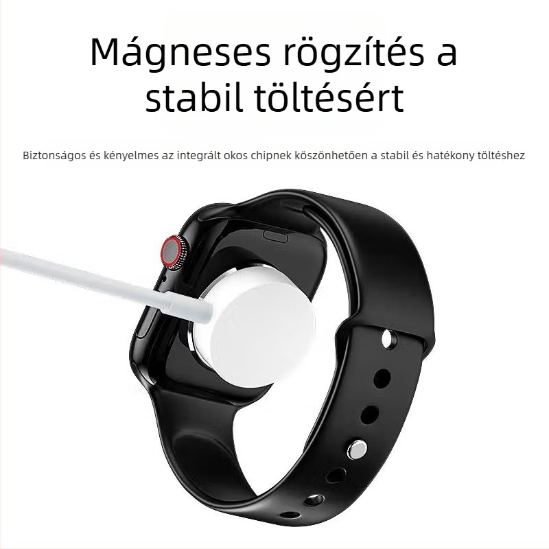 Apple iWatch vezeték nélküli mágneses töltőbázis USB interfésszel, QC2.0, 5W, 1A