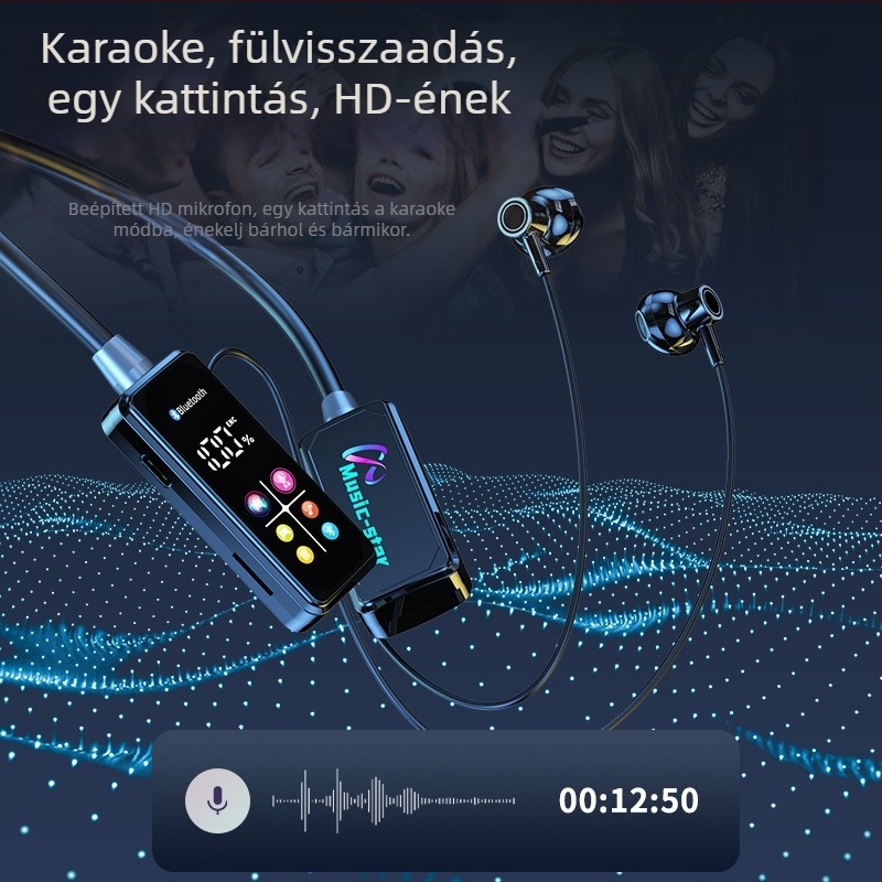 Xin yuyin nyakpántos Bluetooth fülhallgató, modell 37, HiFi hangzás, beépített mikrofon
