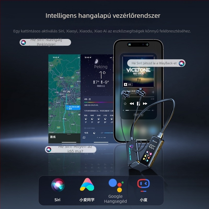 Xin yuyin nyakpántos Bluetooth fülhallgató, modell 37, HiFi hangzás, beépített mikrofon
