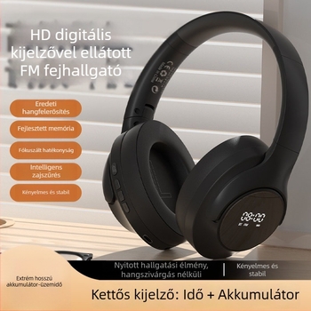 Fejpántos Bluetooth headset, sztereó hang, Bluetooth 5.3, 10 m hatótáv, sportos dizájn