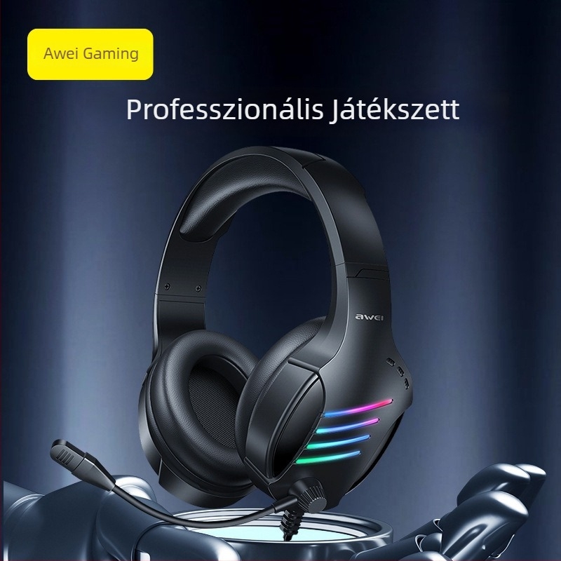 GM-5 Vezetékes gaming fejhallgató omnidirekcionális mikrofonnal, 3,5 mm csatlakozó, 32 Ω impedancia, érzékenység >110 dB, 2,1 m kábel