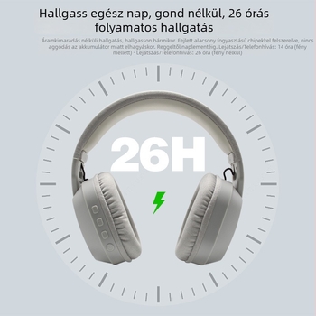 Vezeték nélküli RGB gaming fejhallgató mikrofonnal, 400mAh akkumulátor, 26 órás üzemidő, USB-C töltés