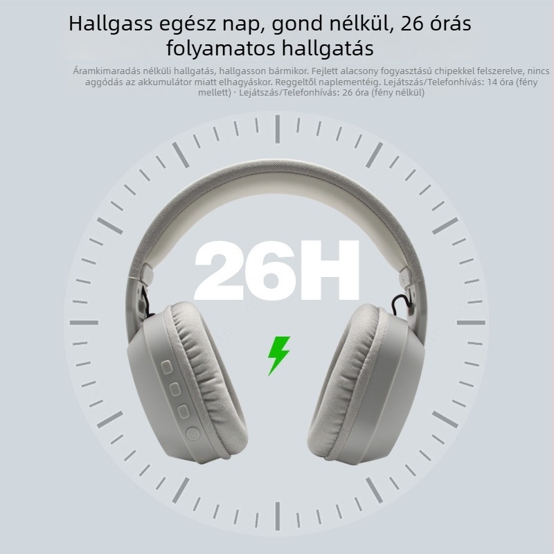 Vezeték nélküli RGB gaming fejhallgató mikrofonnal, 400mAh akkumulátor, 26 órás üzemidő, USB-C töltés