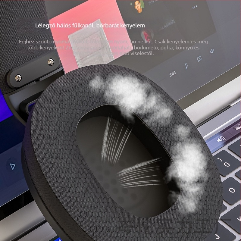 Bluetooth játékfejhallgató PC-hez zajszűréssel, IPX6, Bluetooth 5.0, 5 m hatótávolság, 8+ órás üzemidő