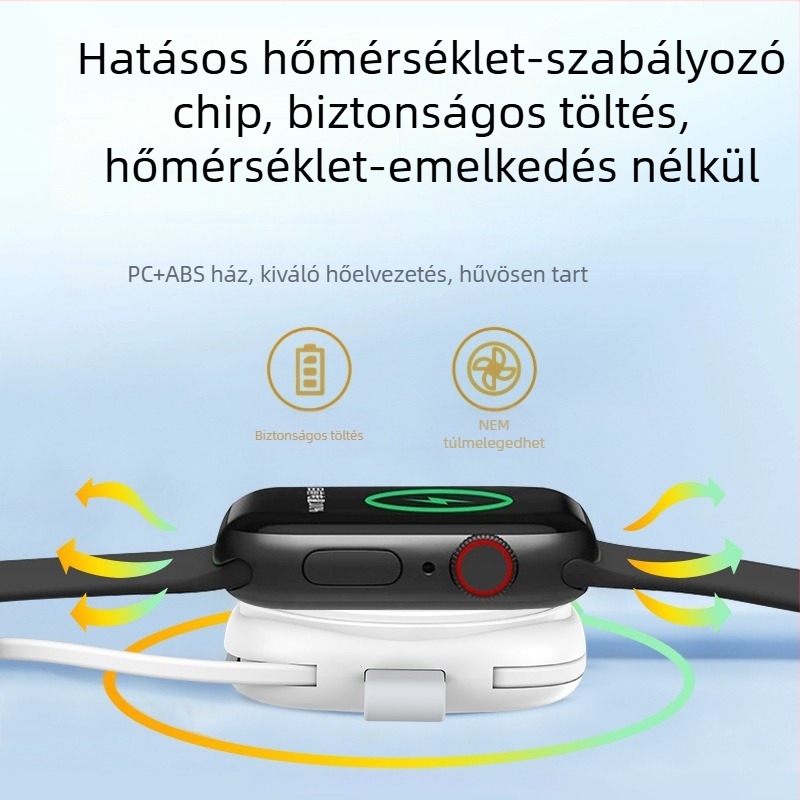 Apple Watch 345678 generációs mágneses vezeték nélküli töltő USB-C, PD, hajtogatható kialakítás, mágneses töltés, akár 5W