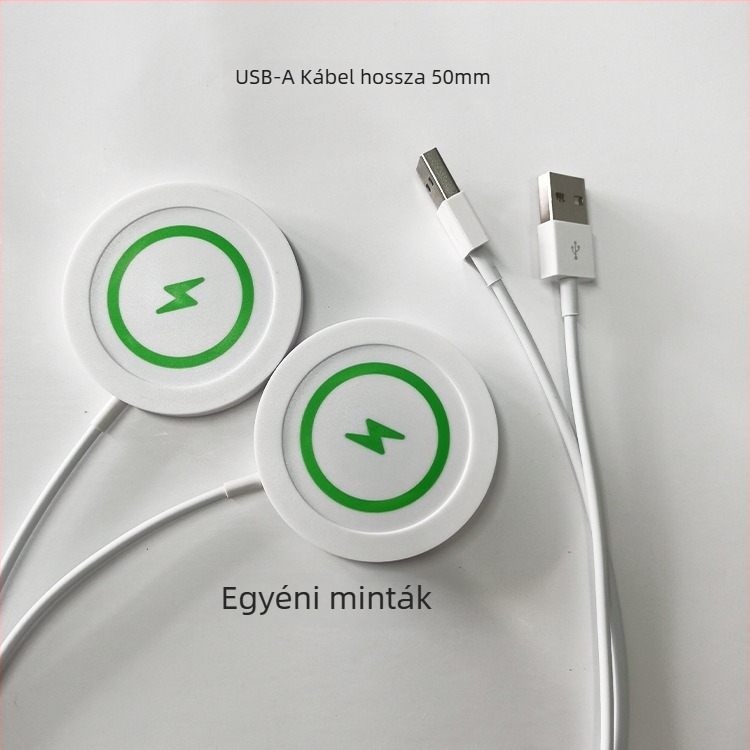 5W vezeték nélküli álló töltő QS-YTD105 USB-vel, kijelzővel, testreszabható logó