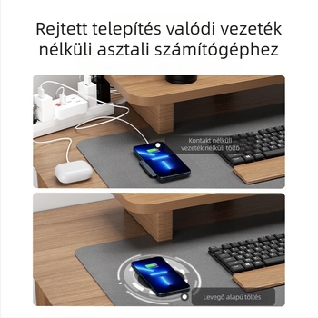 Az asztal alatt elrejtett vezeték nélküli telefontöltő, 10W, QC3.0 gyors töltés, 5V kimenet, 20–30 mm távolság