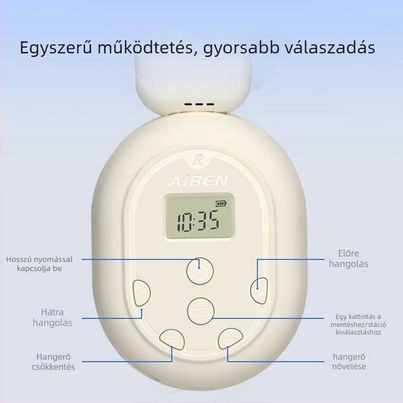 C-200S újratölthető négy szintű hallgatás fejhallgató – összecsukható, fejhez rögzített, vezetékes (3,5 mm/ USB), 20–20000 Hz