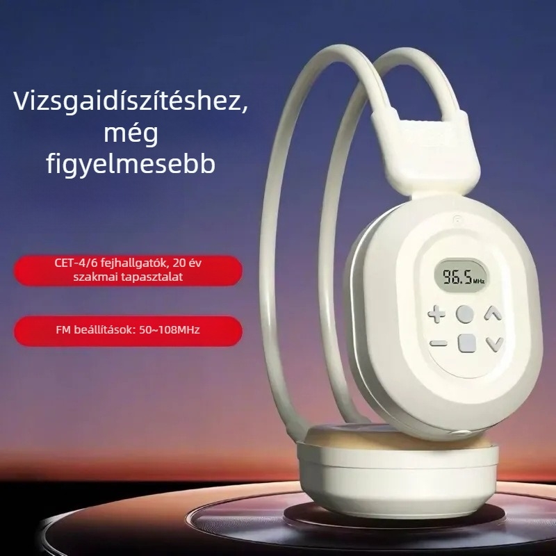 C-200S újratölthető négy szintű hallgatás fejhallgató – összecsukható, fejhez rögzített, vezetékes (3,5 mm/ USB), 20–20000 Hz
