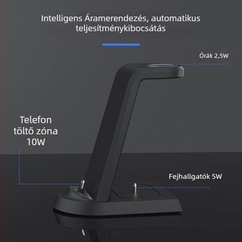 15W gyors töltésű 3-in-1 függőleges vezeték nélküli töltőállvány iPhone-hoz