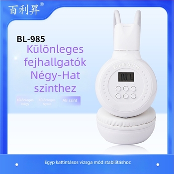 CET-4/6 hallgatási vezeték nélküli fejhallgató, FM hangolás 50–109,5MHz, 3,5 mm-es csatlakozó, modell BL-985T