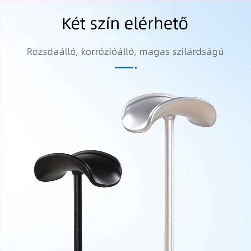 Fejhallgató-tartó alumíniumötvözetből, asztali tartó csúszásmentes felülettel, 110 g, 2023-as modell