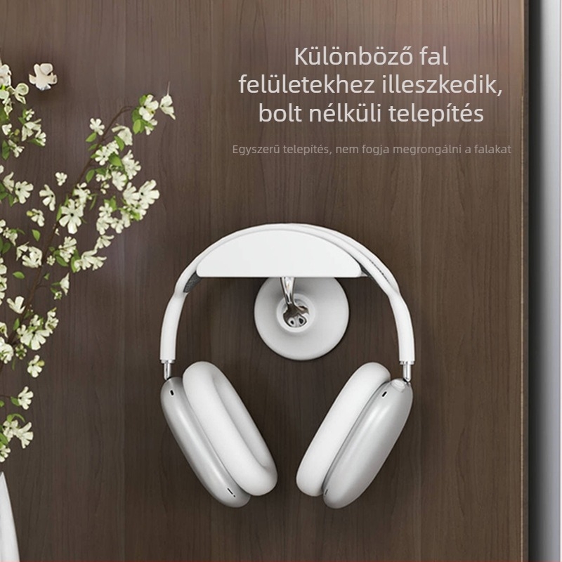 Fejhallgató tartó, D3 műanyag modell, univerzális kompatibilitás, falra szerelhető tároló, 74g, testreszabható