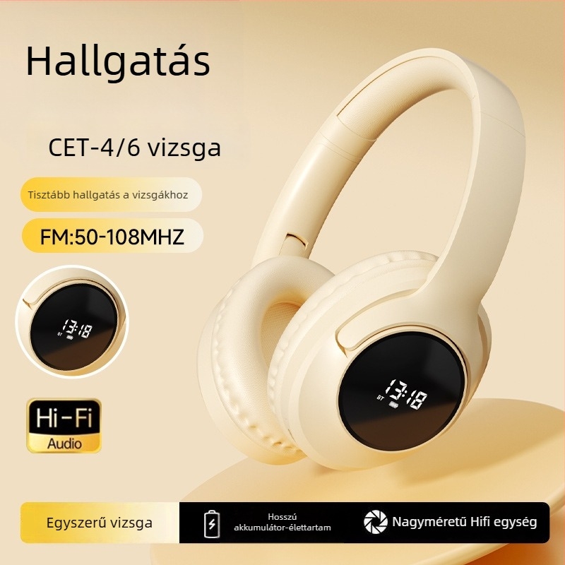 Cet-4/6 angol hallgató fejhallgatók, vezeték nélküli, 40 mm meghajtók, 32 Ω, 20–20000 Hz, 98 dB, mikrofon nélkül