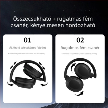 Bluetooth ANC over-ear fejhallgató, hosszú viselésre kényelmes, Hi-Fi sztereó
