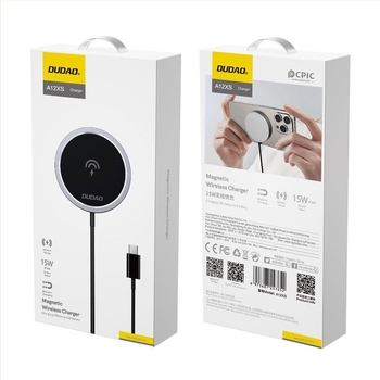 A12XS vezeték nélküli töltő 15W MagSafe-támogatással iPhone 13/17 Pro Maxhoz – PD, 3A