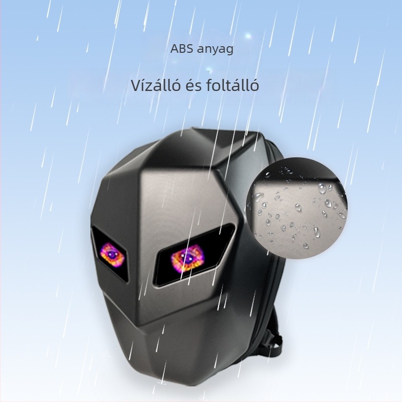 LED motorkerékpár-hátizsák Bluetoothkal, vízálló merev külső, ABS+PC anyagból