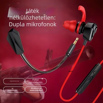 Kábeles játék fejhallgató mikrofonnal, in-ear, PC/Desktop/Laptophoz, 3,5 mm, 20–20000 Hz, 16 Ω