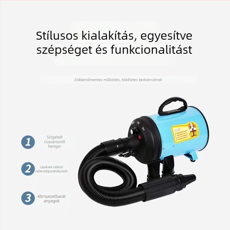 Nagytestű kutyák számára készült állati szárító, DC motor, 1000 W alatt, 220 V, spirál fűtőkábel, túlmelegedés elleni védelem