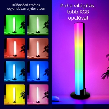 Asztali RGB atmoszférikus fény hangfelismerővel, hangvezérléssel és zenés ritmusvilágítással, konnektoros tápegységgel