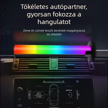 Asztali RGB atmoszférikus fény hangfelismerővel, hangvezérléssel és zenés ritmusvilágítással, konnektoros tápegységgel