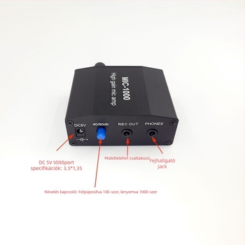 Rhythm imagination MIC-1000 elektret kondenzátor mikrofon – újratölthető, kompatibilis okostelefonos felvétellel