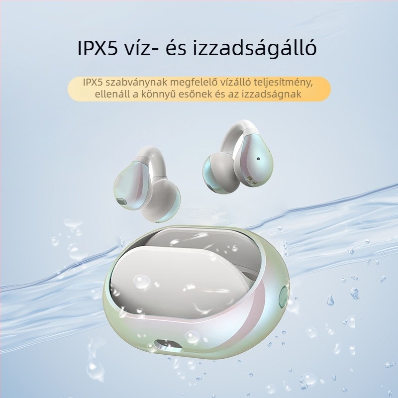Aicosun 2025 G-típus fül-clipes Bluetooth headset, hosszú viseléshez kényelmes, vezeték nélküli sztereó