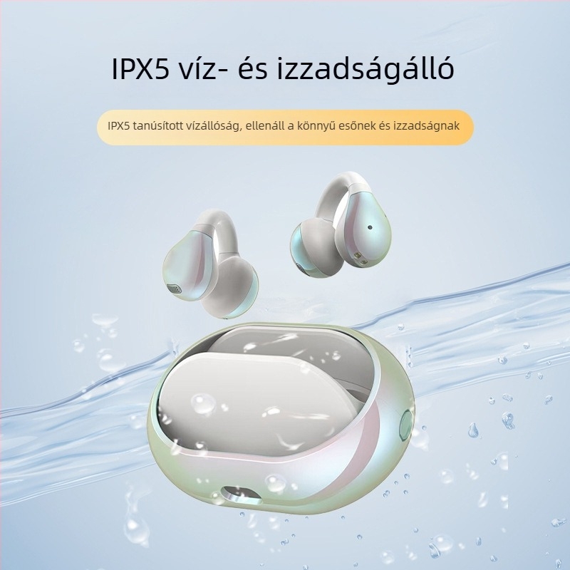 Aicosun 2025 G-típus fül-clipes Bluetooth headset, hosszú viseléshez kényelmes, vezeték nélküli sztereó