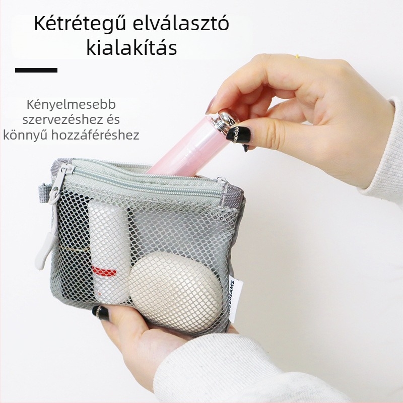 Kozmetikai táska - kézi stílusú, poliészter anyagú, multifunkcionális, kozmetikumok tárolására hálószoba és fürdőszoba számára