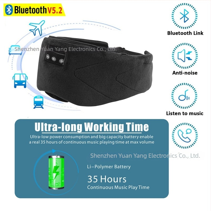 Bluetooth alvó szemmaszk, beépített 24 fehérzajjal és 35 órás lejátszási idő