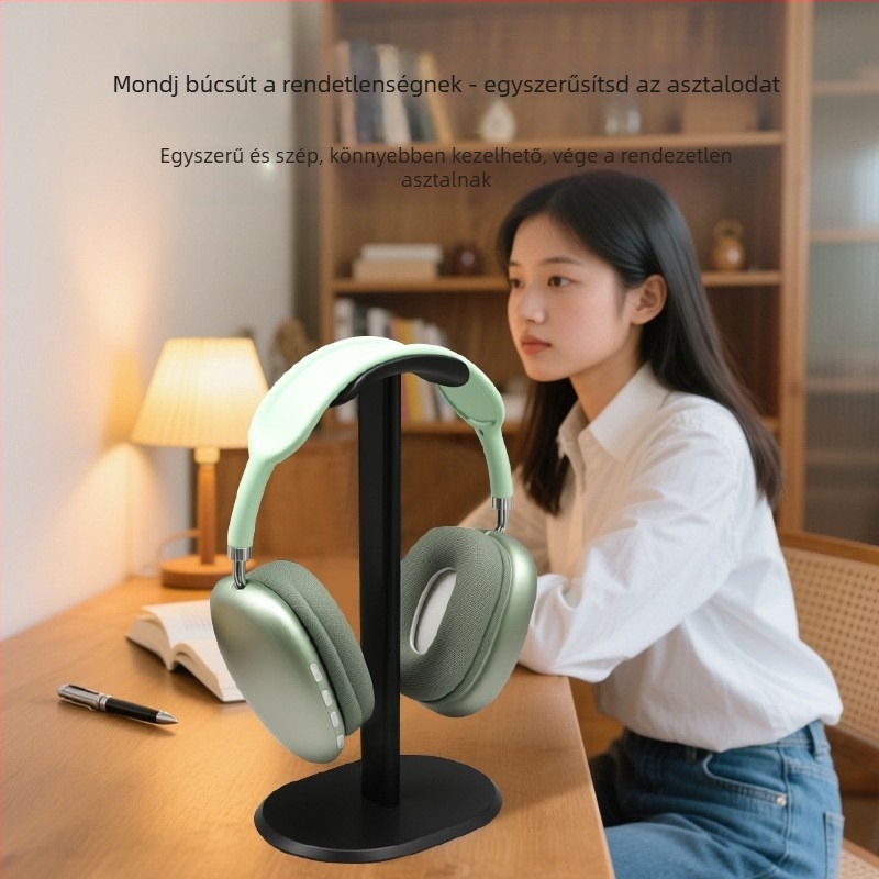Fejhallgatóállvány alumíniumötvözetből – asztali használathoz, kompatibil a fejhallgatókkal, súlya 170 g