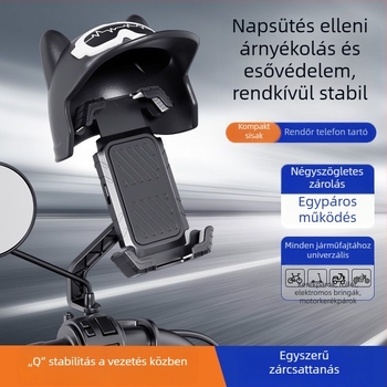 Elektromos kerékpárhoz telefon-tartó vezeték nélküli töltéssel, puha ragasztóanyag, IP-stílus