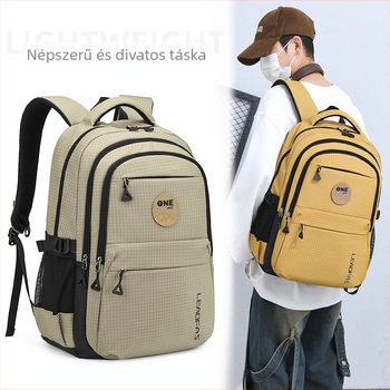 Uniszex nylon utazó hátizsák, 20–35 L, vízálló, 16 hüvelykes laptophoz illeszkedik, légpárnás vállpántok