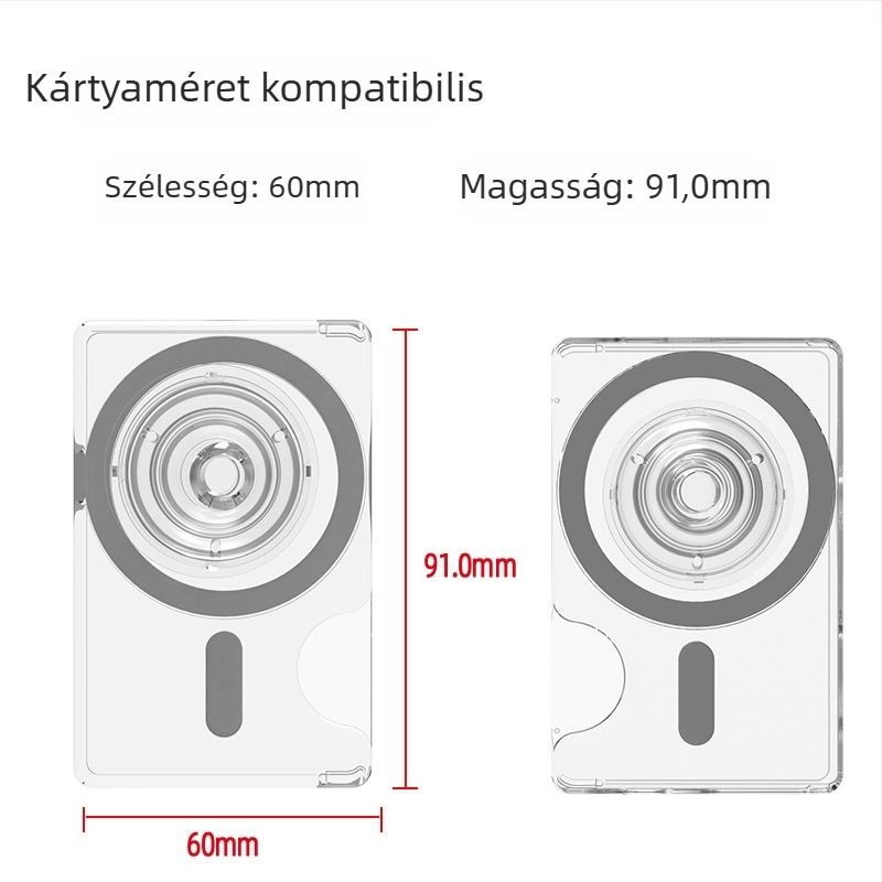 OAKCASE MagSafe kártyatartó telefonállvánnyal, tok TPU+PC, integrált kártyatartó, DIY többfunkciós tok