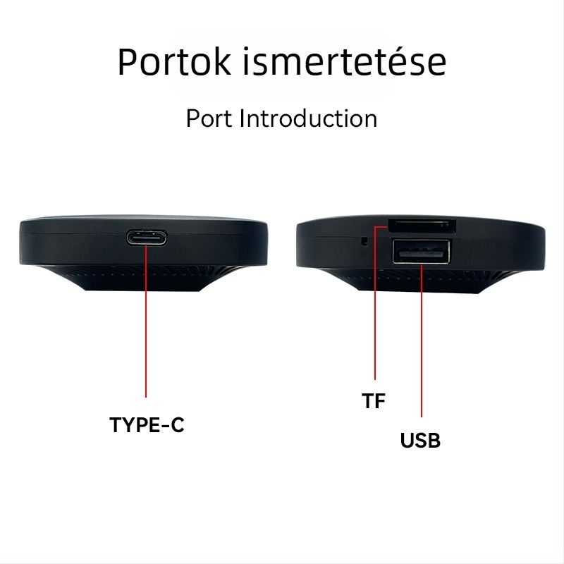 CarPlay vezeték nélküli doboz A11 ventilátorral, 2 GB RAM, 32 GB ROM, USB interfész