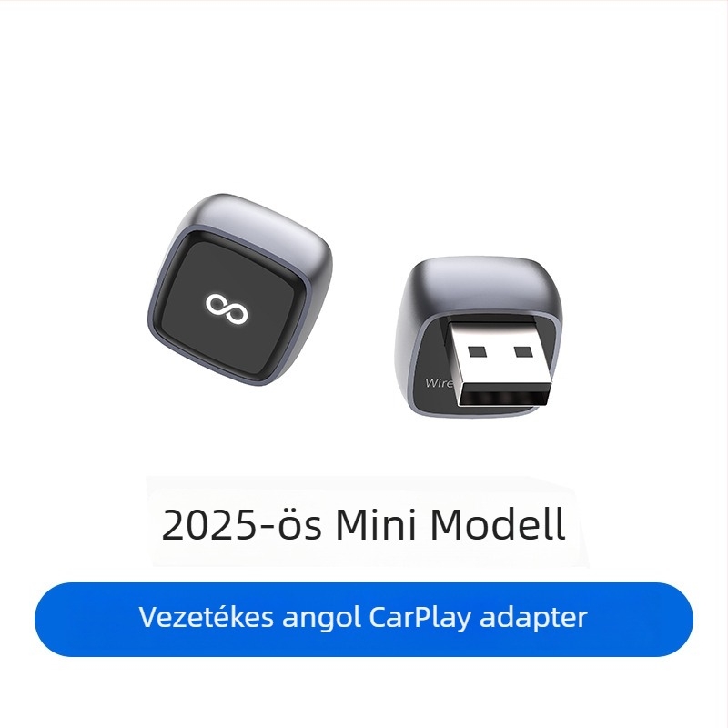Dnc J20 Vezeték nélküli CarPlay/Android Auto 2-az-1-ben adapter kábeles CarPlay-hez, alumíniumötvözet, USB-C, 20 g